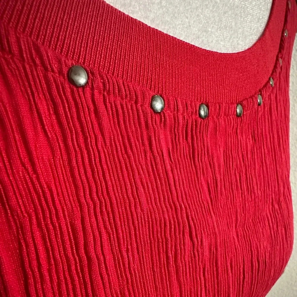 Per Se by Carlisle studded red midi dress size 12 - Picture 10 of 13